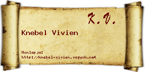 Knebel Vivien névjegykártya